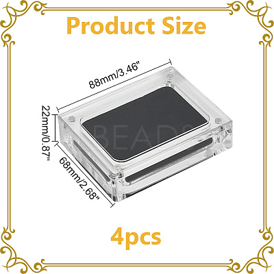 Acrylic Loose Diamond Packaging Boxes with Magnetic CON-WH0105-14A-1