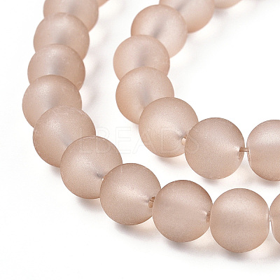 Baking Paint Transparent Glass Bead Strands GLAA-S031-6mm-26-A-1