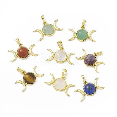 Natural Mixed Gemstone Pendants G-H283-02-1