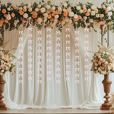 Bowknot Polyester Hanging Streamer DIY-WH0349-504C-1