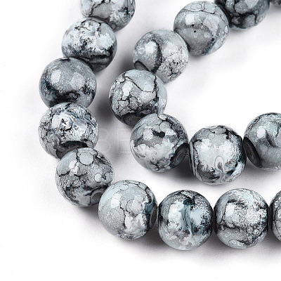 Baking Paint Glass Beads Strands DGLA-N003-10mm-A06-1