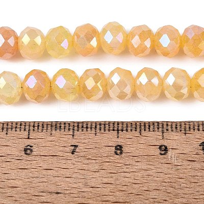 Dyed Crackle Imitation Jade Glass Beads Strands EGLA-Q131-02C-07-1