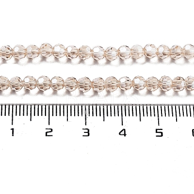 Electroplate Transparent Glass Beads Strands EGLA-A035-T4mm-A22-1