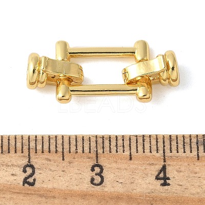 Brass Pave Clear Cubic Zirconia Fold Over Clasps KK-M320-15G-1