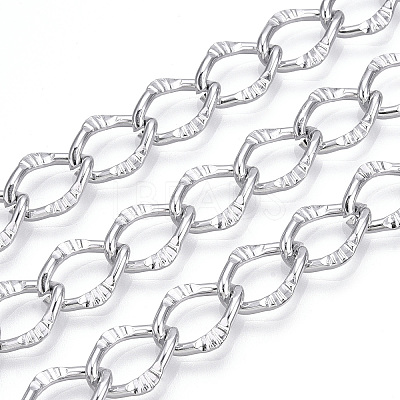 Aluminium Textured Curb Chains CHA-T001-43S-1
