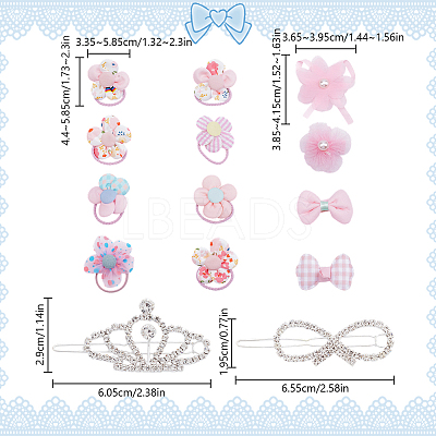 2Pcs 2 Styles Alloy Hair Barrettes PHAR-DR0001-01-1