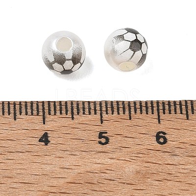 Sports Printed ABS Plastic Beads PL-CBA1C22-05-1