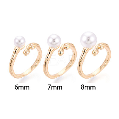 Brass Cuff Ring Settings KK-T076-41G-1