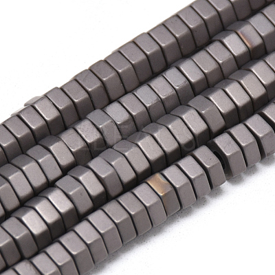 Electroplate Non-magnetic Synthetic Hematite Beads Strands G-T061-08F-1