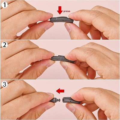 304 Stainless Steel Bayonet Clasps LS-STAS-I013-4mm-MB-1