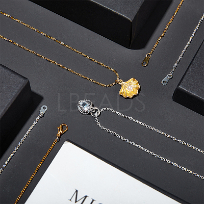 Brass Chain Necklace Making NJEW-FH0001-02-1