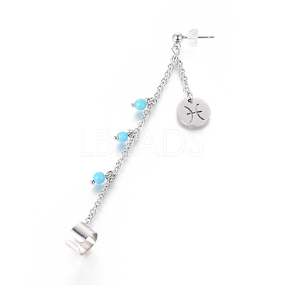 304 Stainless Steel Cuff Earrings X-EJEW-JE03732-11-1