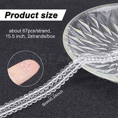 2 Strands Synthetic Quartz Crystal Beads Strands G-GO0001-28A-1