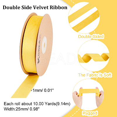 Double Side Velvet Ribbon SRIB-WH0011-058D-1