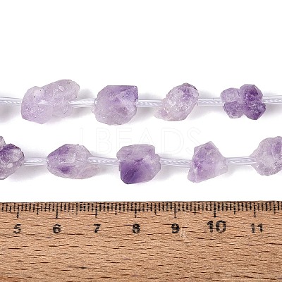 Raw Rough Natural Amethyst Beads Strands G-Q610-04-1