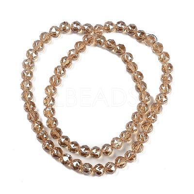 Transparent Electroplate Glass Beads Strands EGLA-N002-34C-C24-1