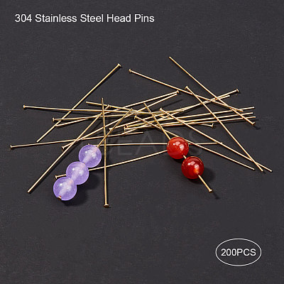 304 Stainless Steel Flat Head Pins STAS-L221-48G-1