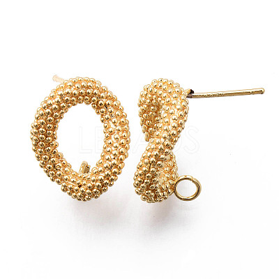 Brass Stud Earrings Findings X-KK-R116-012-NF-1