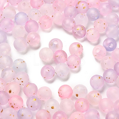 Frosted Transparent Acrylic Beads X1-OACR-F013-13J-1