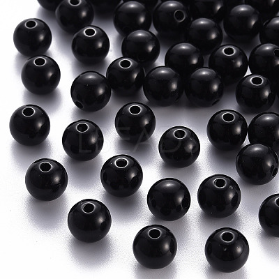 Opaque Acrylic Beads X-MACR-S370-C10mm-S002-1