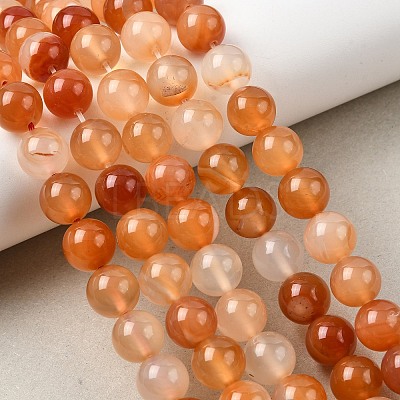 Natural Carnelian Beads Strands G-N0006-10mm-17-1