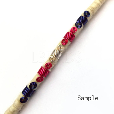 Aluminum Hair Braid Dreadlock Beads X-ALUM-S017-001A-1