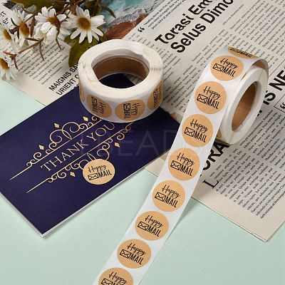 Self-Adhesive Kraft Paper Gift Tag Stickers DIY-G013-A18-1