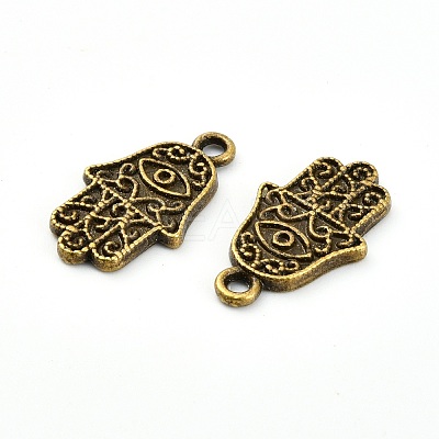 Tibetan Style Alloy Pendant Enamel Settings TIBE-T011-127AB-FF-1
