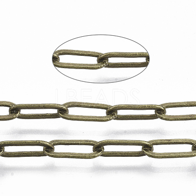 Brass Paperclip Chains X-CHC-S008-001B-AB-1