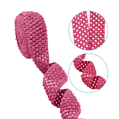 2 Rolls 2 Sizes Polyester Elastic Ribbon EW-TA0001-02D-1
