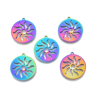 Ion Plating(IP) 201 Stainless Steel Pendants STAS-N098-109M-1