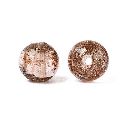 Handmade Gold Sand Lampwork Beads LAMP-N045-01B-09-1