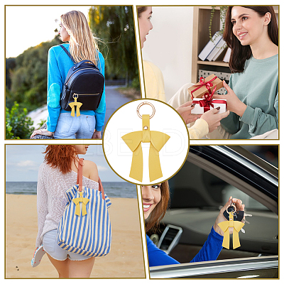 PU Leather Keychains KEYC-WH0029-129A-1