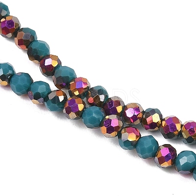 Electroplate Glass Beads Stradns EGLA-H114-02B-14-1