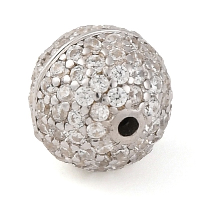 925 Sterling Silver Micro Pave Clear Cubic Zirconia Screw Clasps STER-U005-04P-1