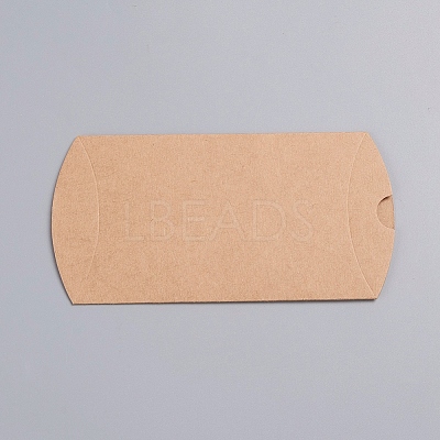 Kraft Paper Pillow Candy Box CON-WH0070-97A-02-1