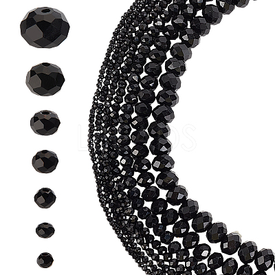 7 Strands 7 Styles  Opaque Solid Color Glass Beads Strands EGLA-GO0001-02C-1