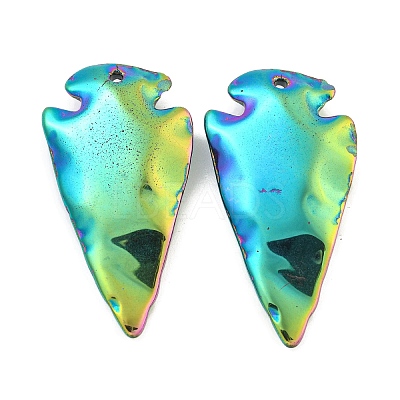 Electroplated Synthetic Non-Magnetic Hematite Pendants G-C136-03A-1