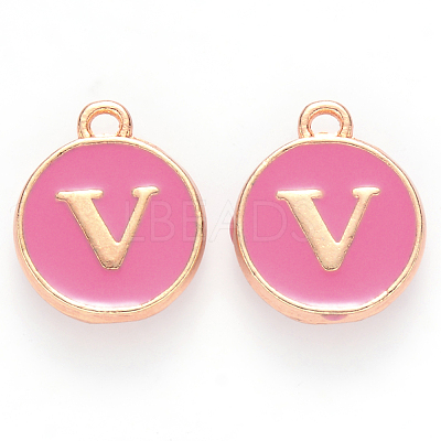 Golden Plated Alloy Enamel Charms X-ENAM-S118-08V-1