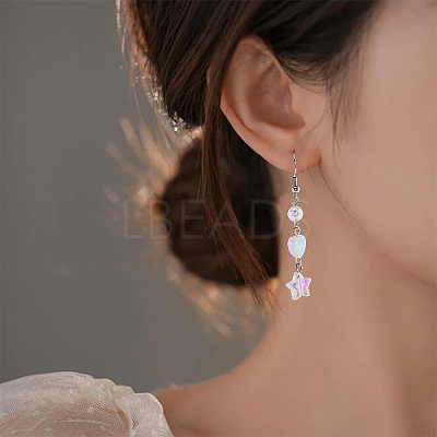100Pcs 2 Styles Transparent Acrylic Beads OACR-SC0002-41B-1