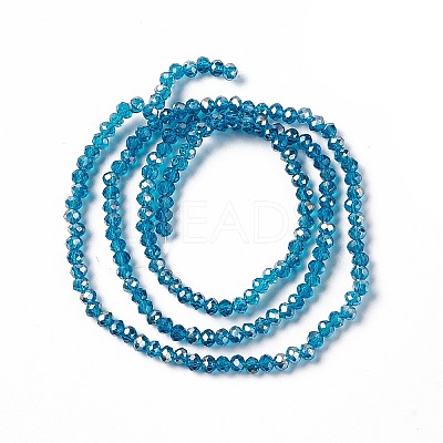 Electroplate Glass Beads Strands X-EGLA-R048-2mm-17-1