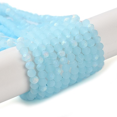 Imitation Jade Glass Beads Strands X1-EGLA-A034-J3mm-MB04-1