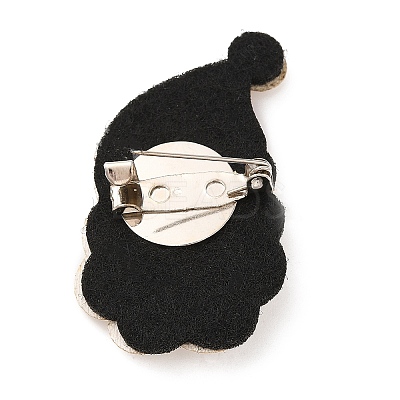 Christmas Theme PU Leather Brooch JEWB-C004-01A-1