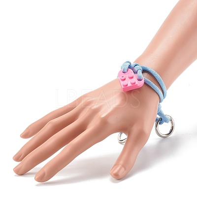 Polyester & Spandex Cord Bracelet Sets BJEW-JB06367-03-1