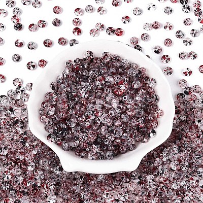 Baking Paint Transparent Glass Beads DGLA-T004-07A-1
