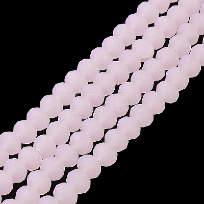 Imitation Jade Solid Color Glass Beads Strands EGLA-A034-J6mm-MD-M-1