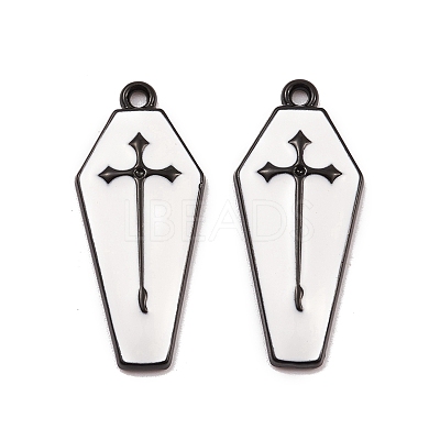 Spray Painted Alloy Pendants PALLOY-K003-12A-1