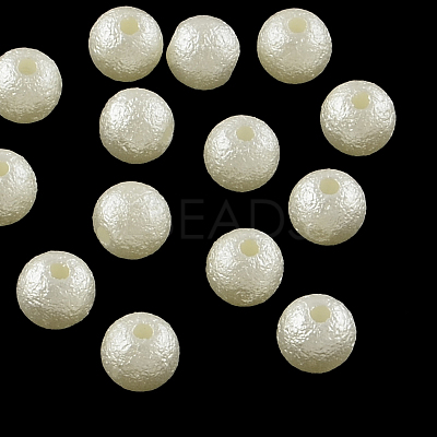 Matte Round ABS Plastic Imitation Pearl Beads SACR-R880-6mm-Z24-1