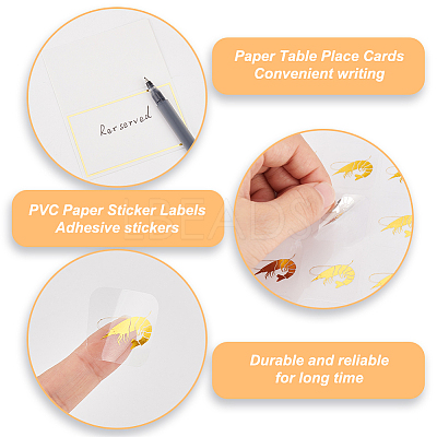 8 Sheets 4 Styles PVC Waterproof Self-Adhesive Sticker STIC-OC0001-13C-1