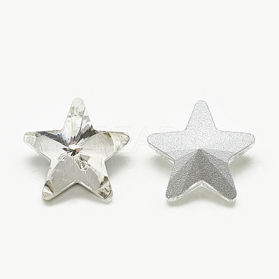 Pointed Back Glass Rhinestone Cabochons RGLA-T085-10mm-01-1